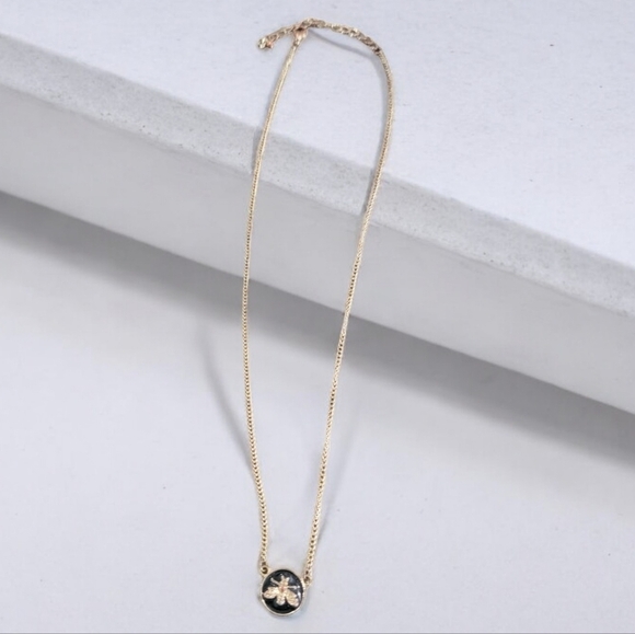 Gold, and Black Bee Necklace - Picture 1 of 1